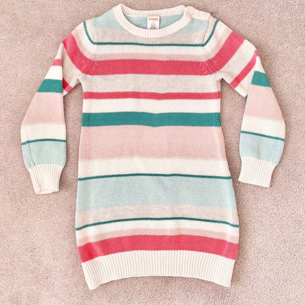 Gymboree girls striped knit sweater dress size 5